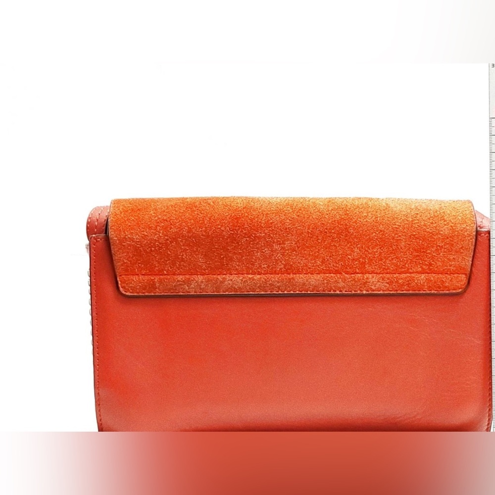 Authentic Chloe Faye Suede & Leather Shoulder Crossbody Bag   Orange 🍊 - Picture 2 of 11